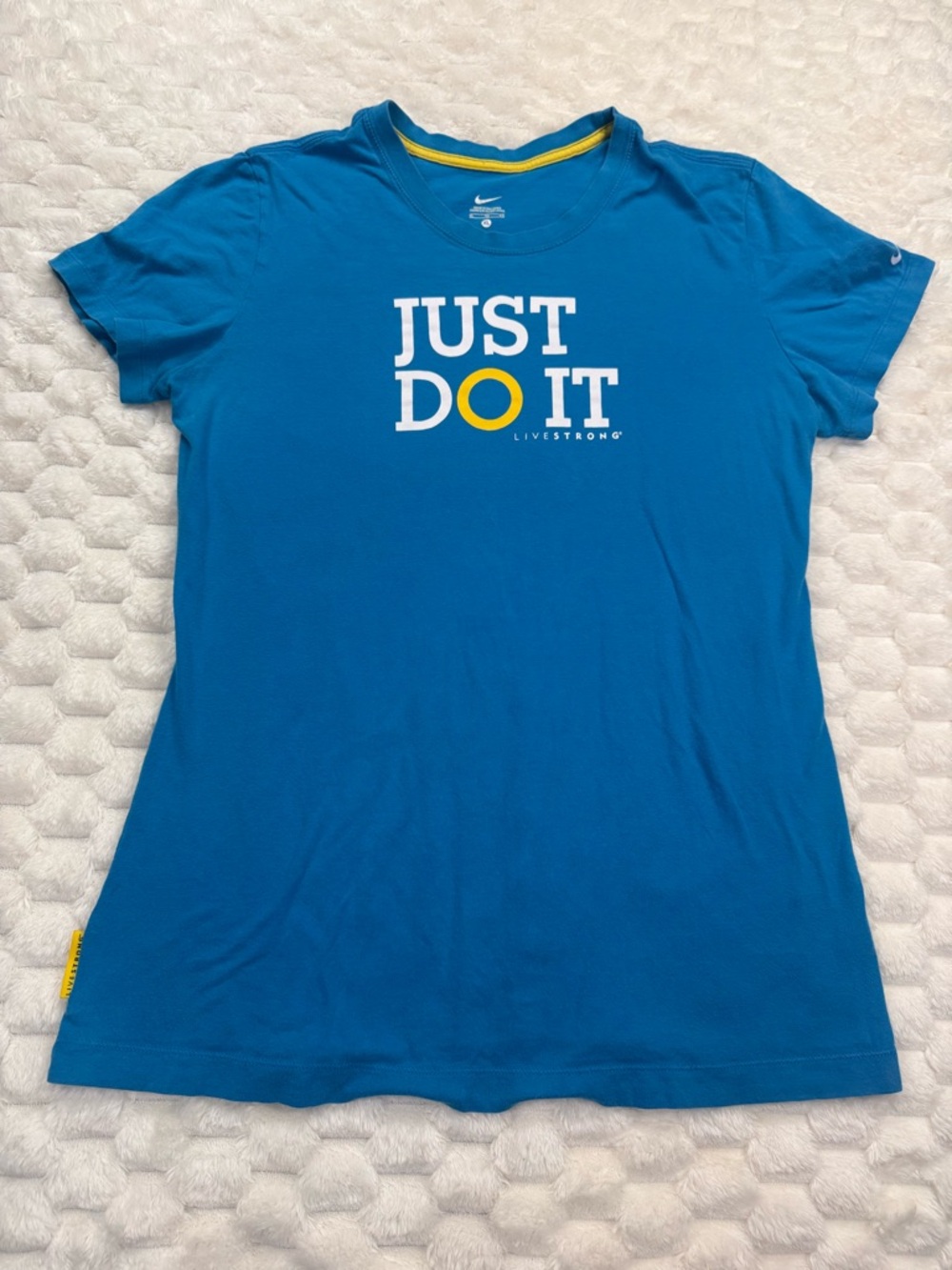 Nike LIVESTRONG "Just Do It" Graphic T-Shirt - Blue - Women's XL